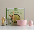 Charger l'image dans la visionneuse de la galerie, Kit Matcha Floral Vert – Bol Matcha Céramique et Fouet Matcha pour THÉ MATCHA