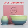 Charger l'image dans la visionneuse de la galerie, Kit Matcha Dégradé Vert – Bol Matcha Céramique et Fouet Matcha pour THÉ MATCHA