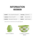 Charger l'image dans la visionneuse de la galerie, Bol Matcha Rose Damier – Bol Céramique et Support Fouet - Oshi Matcha