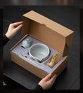 Charger l'image dans la visionneuse de la galerie, Coffret Matcha Floral Bleu – Rituel Japonais avec Fouet Bambou - Oshi Matcha