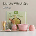 Charger l'image dans la visionneuse de la galerie, Kit Matcha Dégradé Rose – Bol Matcha avec Bec Verseur et Fouet Matcha pour THÉ MATCHA - Oshi Matcha