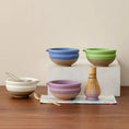 Charger l'image dans la visionneuse de la galerie, Kit Matcha Floral Violet – Bol Matcha Céramique et Fouet Matcha pour THÉ MATCHA - Oshi Matcha