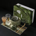 Charger l'image dans la visionneuse de la galerie, Kit Matcha Japonais Rustique – Bol Matcha Vert Texturé et Fouet Matcha pour THÉ MATCHA - Oshi Matcha