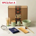 Charger l'image dans la visionneuse de la galerie, Kit Matcha – The Matcha – Bleu Nuit avec Bol Céramique et Fouet Bambou - Oshi Matcha