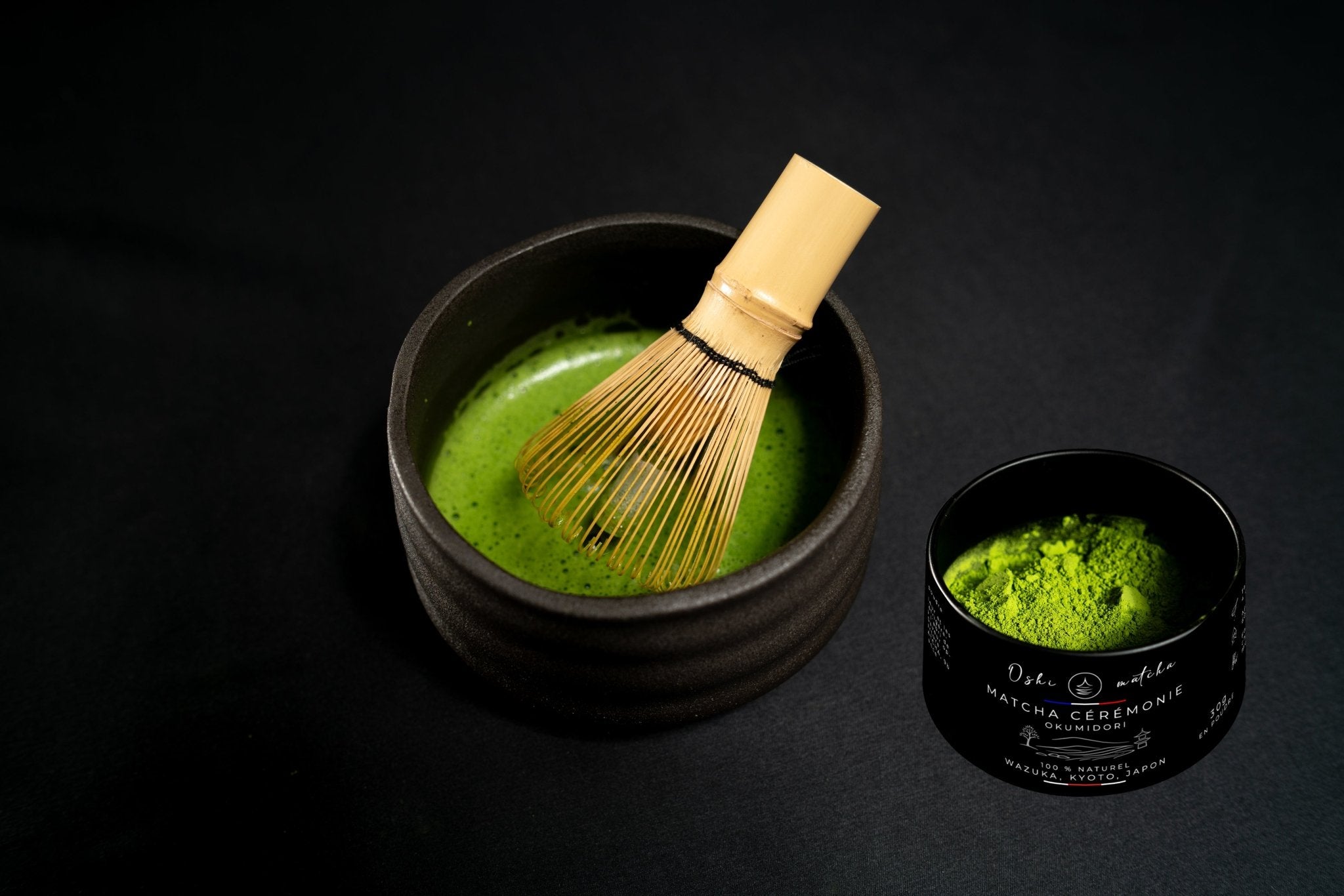 Pack découverte - Fouet Traditionnel pour Thé Matcha + 30g Thé matcha Sayama BIO - Oshi Matcha