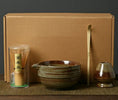 Charger l'image dans la visionneuse de la galerie, Rituel Matcha Marron – Set Céramique avec Fouet Bambou - Oshi Matcha