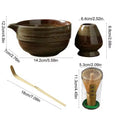 Charger l'image dans la visionneuse de la galerie, Rituel Matcha Marron – Set Céramique avec Fouet Bambou - Oshi Matcha