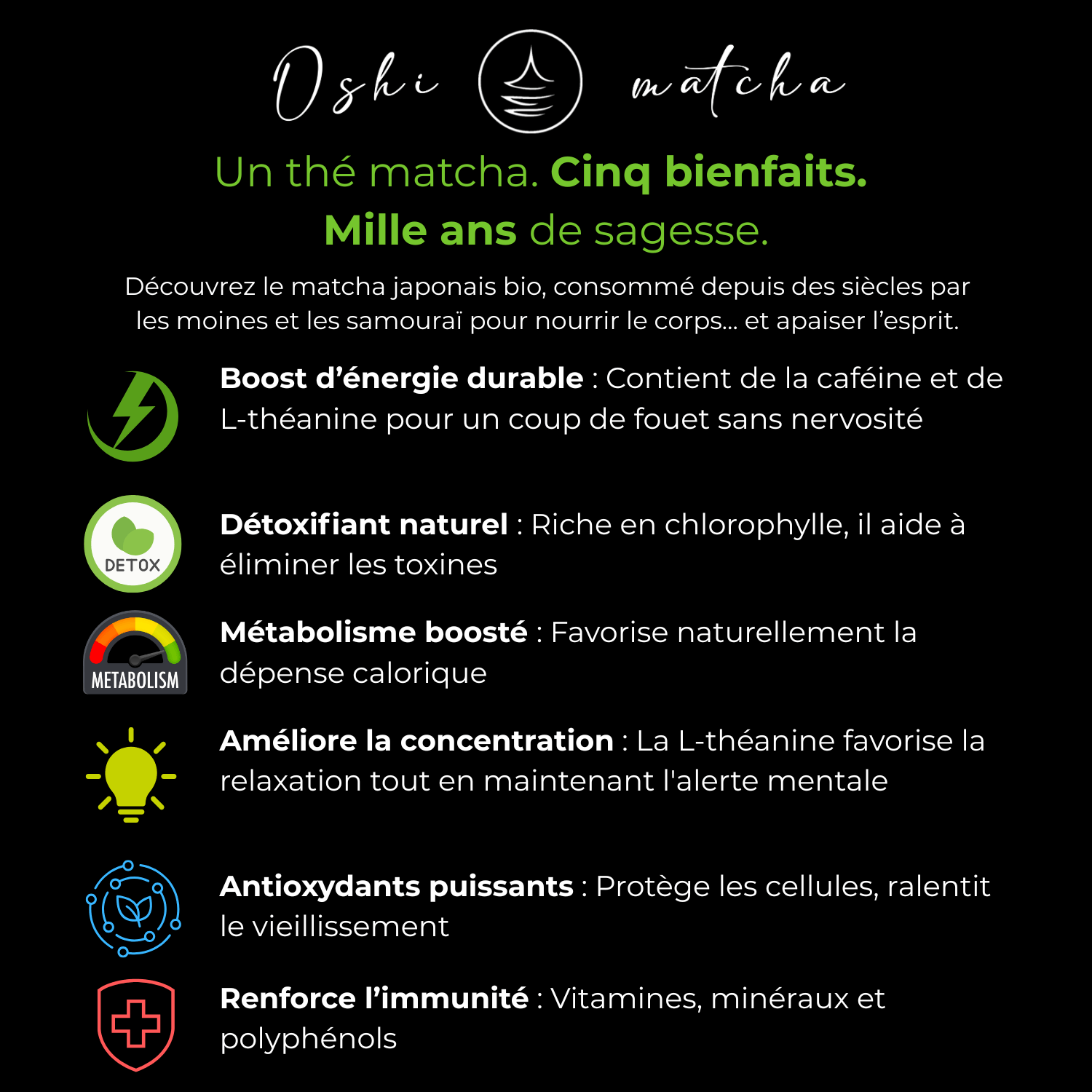 Thé matcha de cérémonie Okumidori BIO - Oshi Matcha