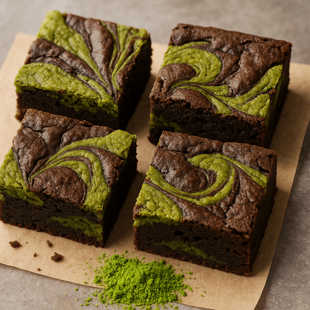Brownies au Matcha et Chocolat Noir : Intensité et équilibre parfait - Oshi Matcha