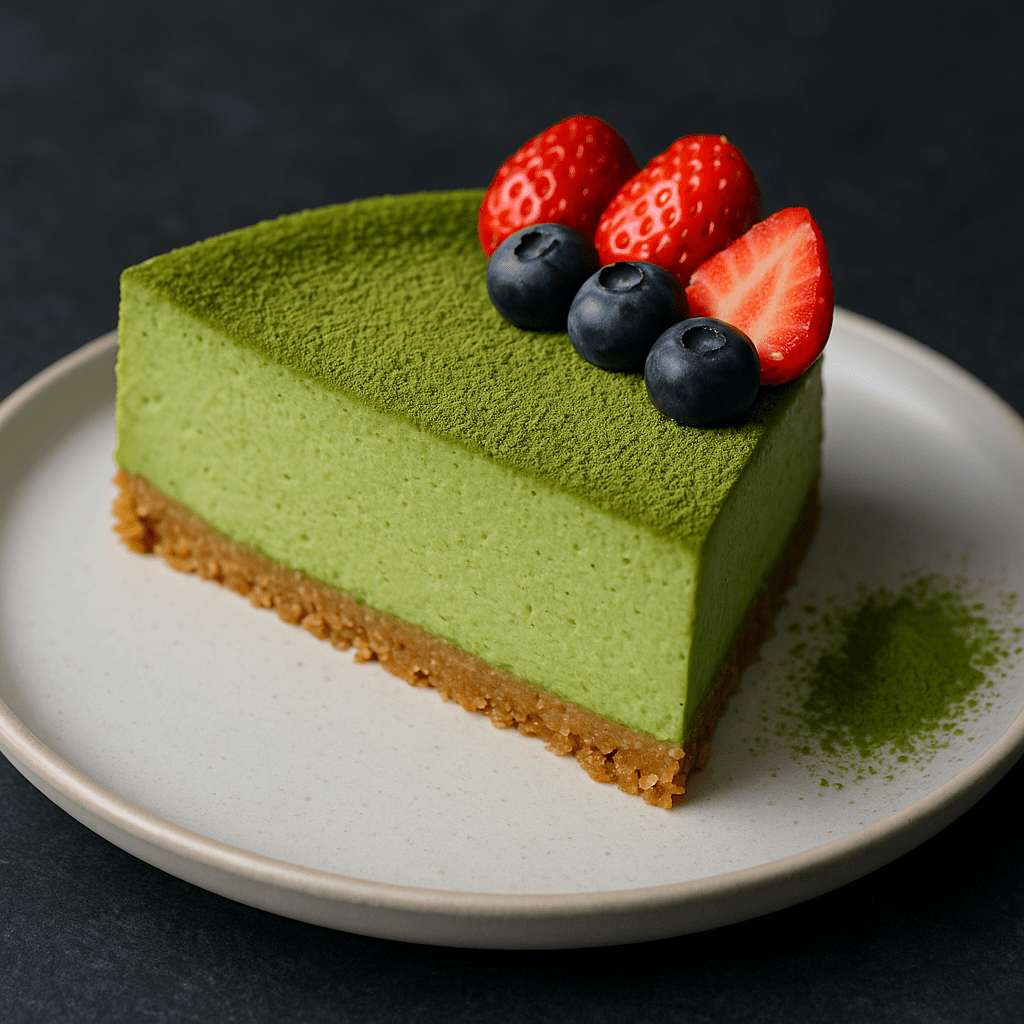 Cheesecake au Matcha : L’élégance japonaise dans un dessert crémeux - Oshi Matcha