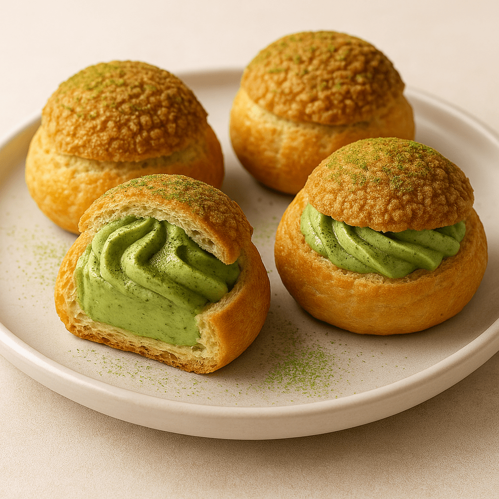 Choux Craquelin au Matcha : l’art du raffinement à la française - Oshi Matcha