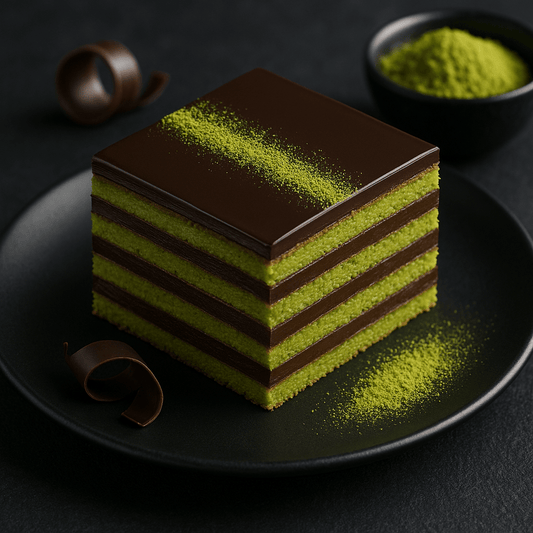 Opéra au Matcha : Un classique français revisité avec élégance japonaise - Oshi Matcha