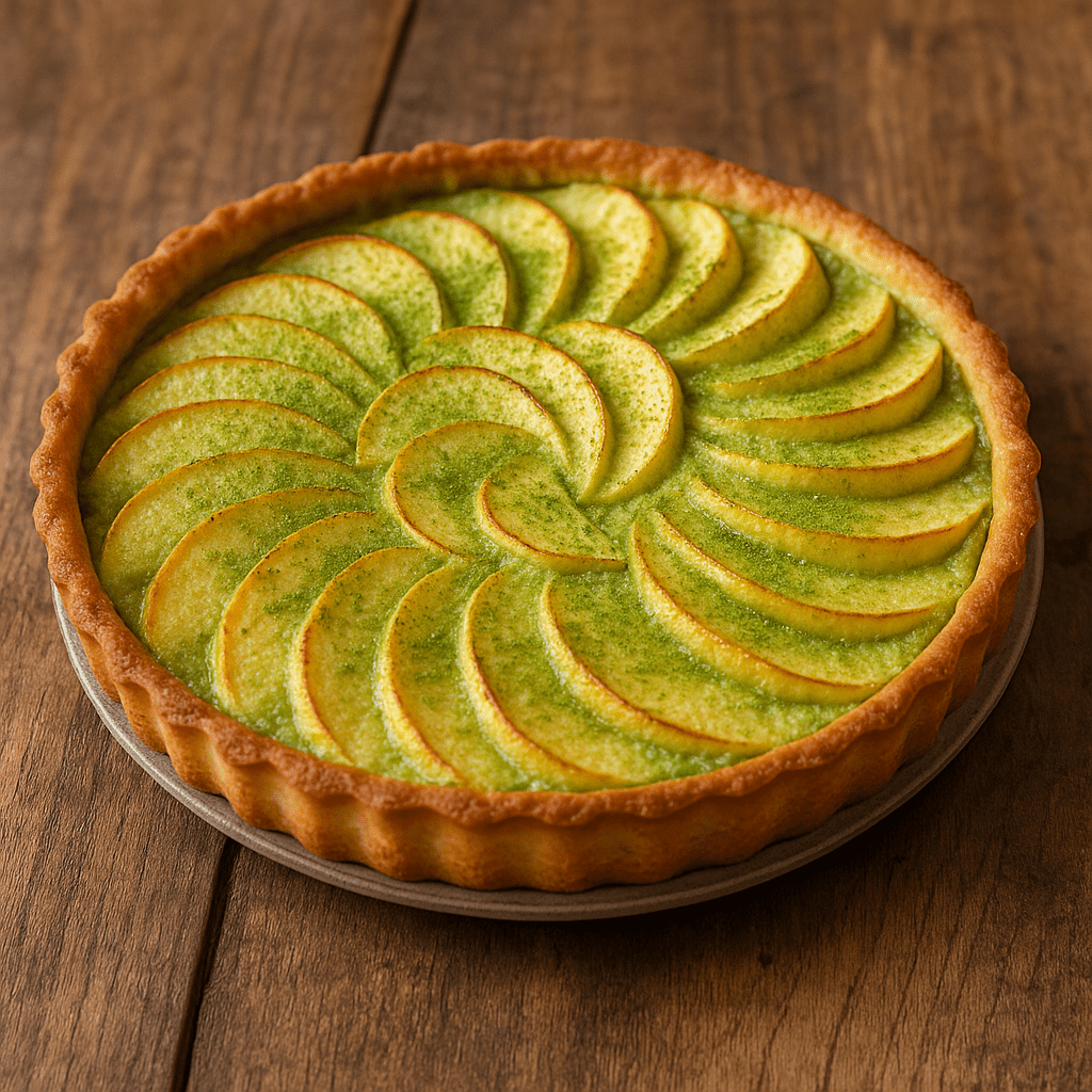 Tarte Normande au Matcha : tradition française et raffinement japonais - Oshi Matcha