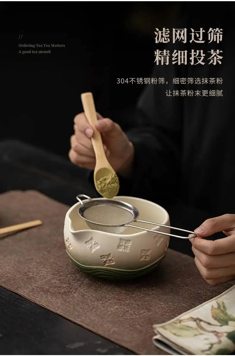 Kit Matcha Sakura Dégradé – Bol Matcha Céramique et Fouet Matcha pour THÉ MATCHA