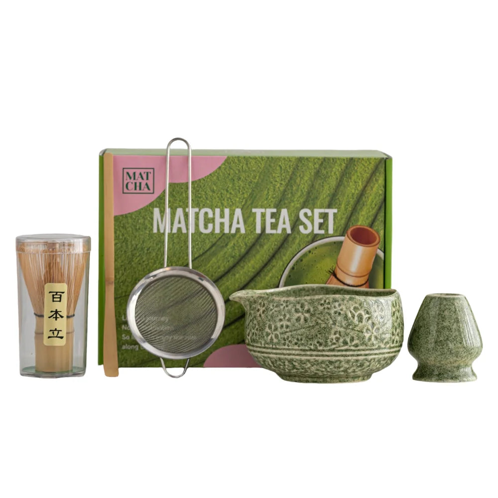 Kit Matcha Japonais Complet – Bol Matcha Vert, Fouet Matcha et Accessoires pour THÉ MATCHA