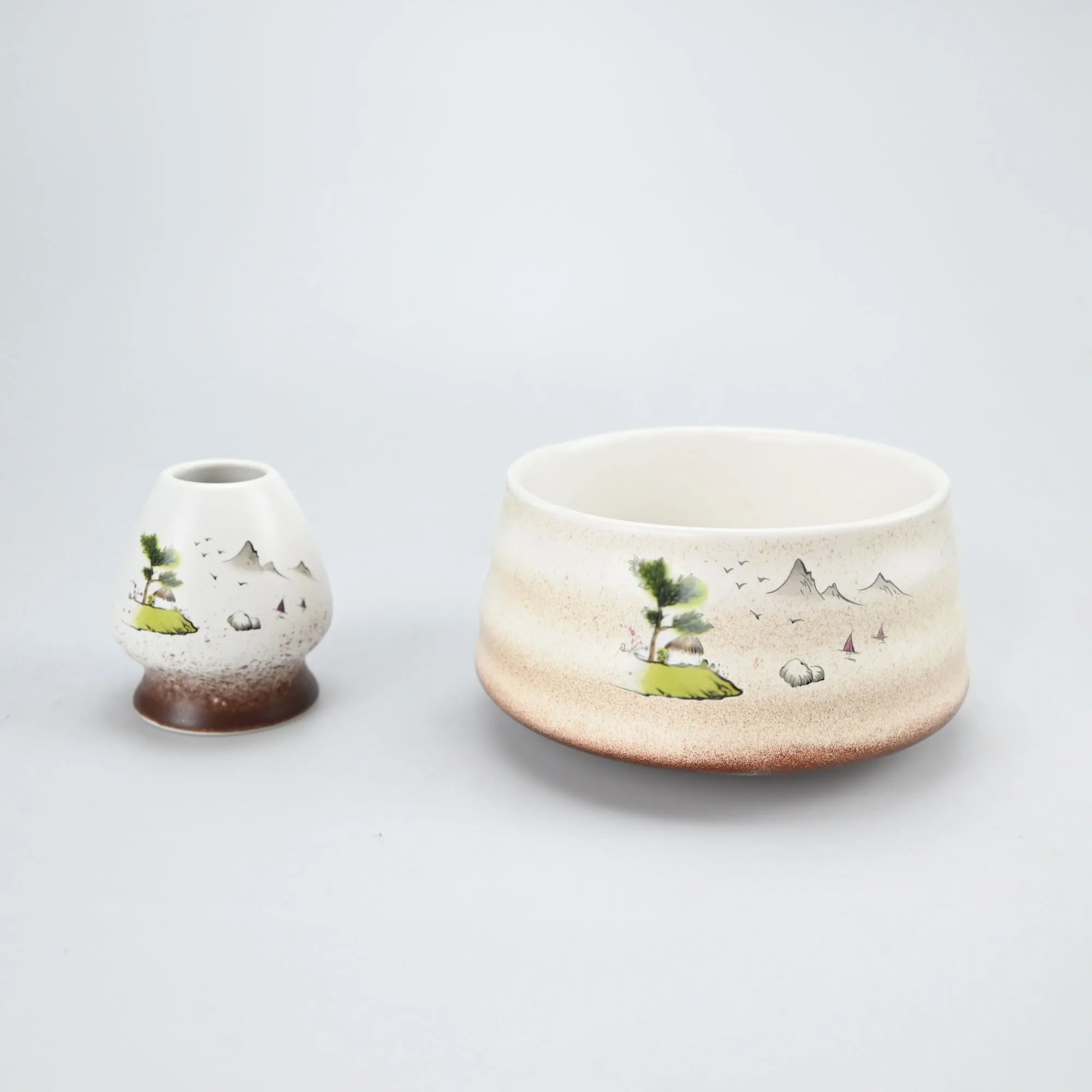Kit Matcha Nature – Bol Matcha Motif Bambou et Fouet Matcha pour THÉ MATCHA