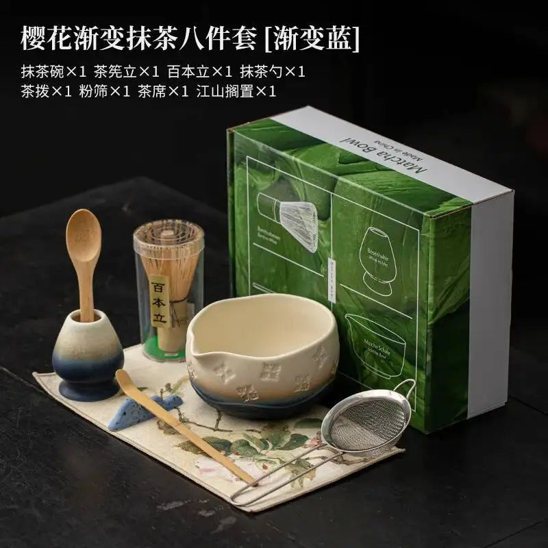 Kit Matcha Sakura Dégradé – Bol Matcha Céramique et Fouet Matcha pour THÉ MATCHA