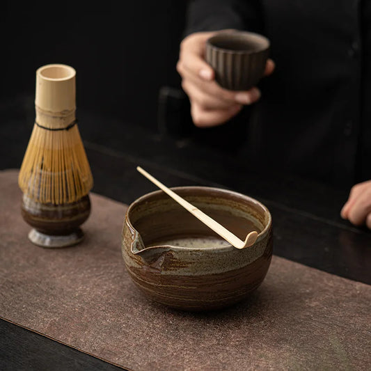 Bol Matcha Traditionnel – Bol Matcha avec Fouet Bambou Matcha pour THÉ MATCHA