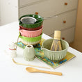 Charger l'image dans la visionneuse de la galerie, Kit Matcha Floral Vert – Bol Matcha Céramique et Fouet Matcha pour THÉ MATCHA
