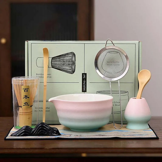 Kit Matcha Dégradé – Bol Matcha Céramique, Fouet Matcha et Accessoires pour THÉ MATCHA