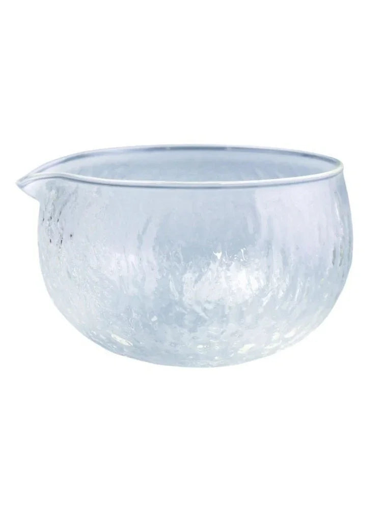 Bol Matcha en Verre Texturé – Bol Matcha Transparent pour THÉ MATCHA