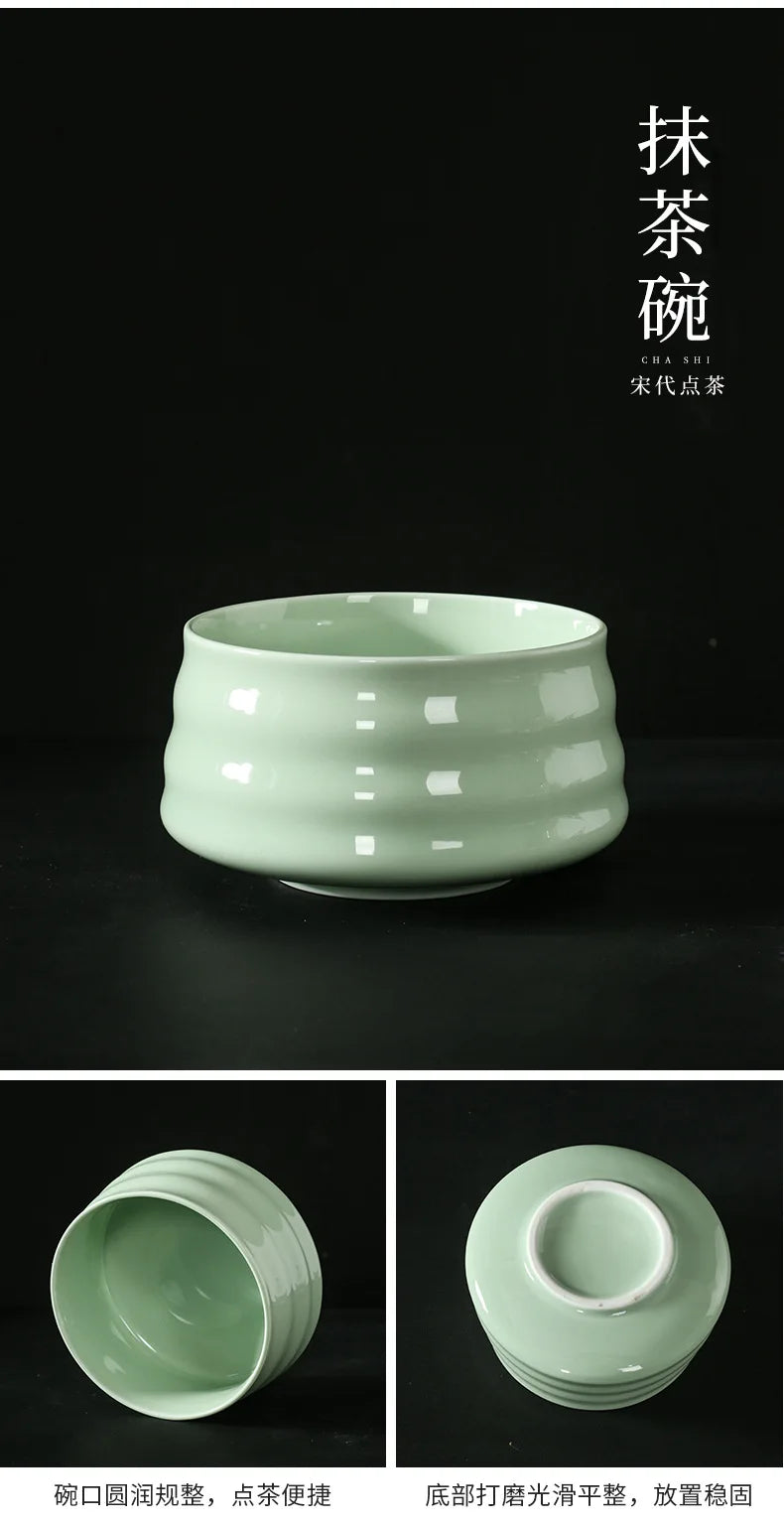 Kit Matcha Japonais Rustique – Bol Matcha Vert Texturé et Fouet Matcha pour THÉ MATCHA