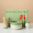 Charger l'image dans la visionneuse de la galerie, Kit Matcha Floral Vert – Bol Matcha Céramique et Fouet Matcha pour THÉ MATCHA
