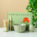 Charger l'image dans la visionneuse de la galerie, Kit Matcha Floral Vert – Bol Matcha Céramique et Fouet Matcha pour THÉ MATCHA
