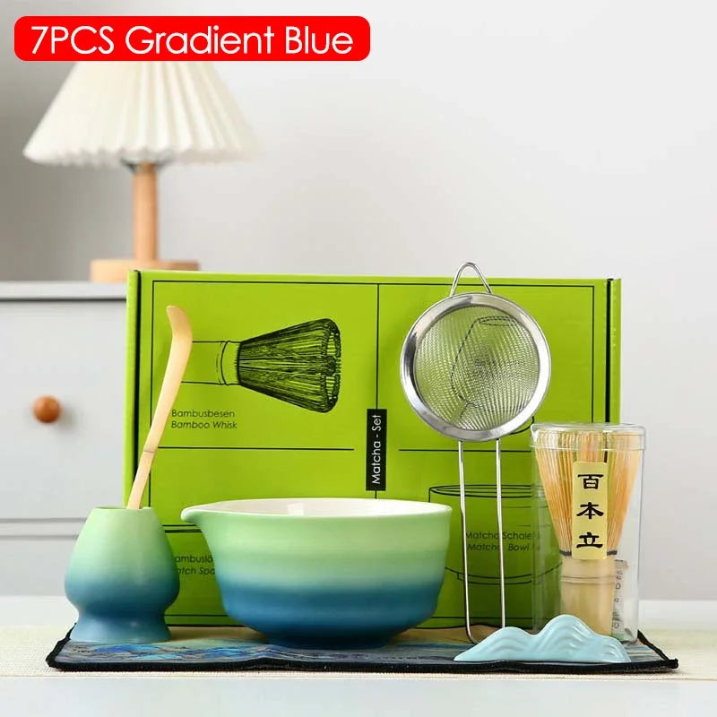 Kit Matcha Dégradé – Bol Matcha Céramique, Fouet Matcha et Accessoires pour THÉ MATCHA
