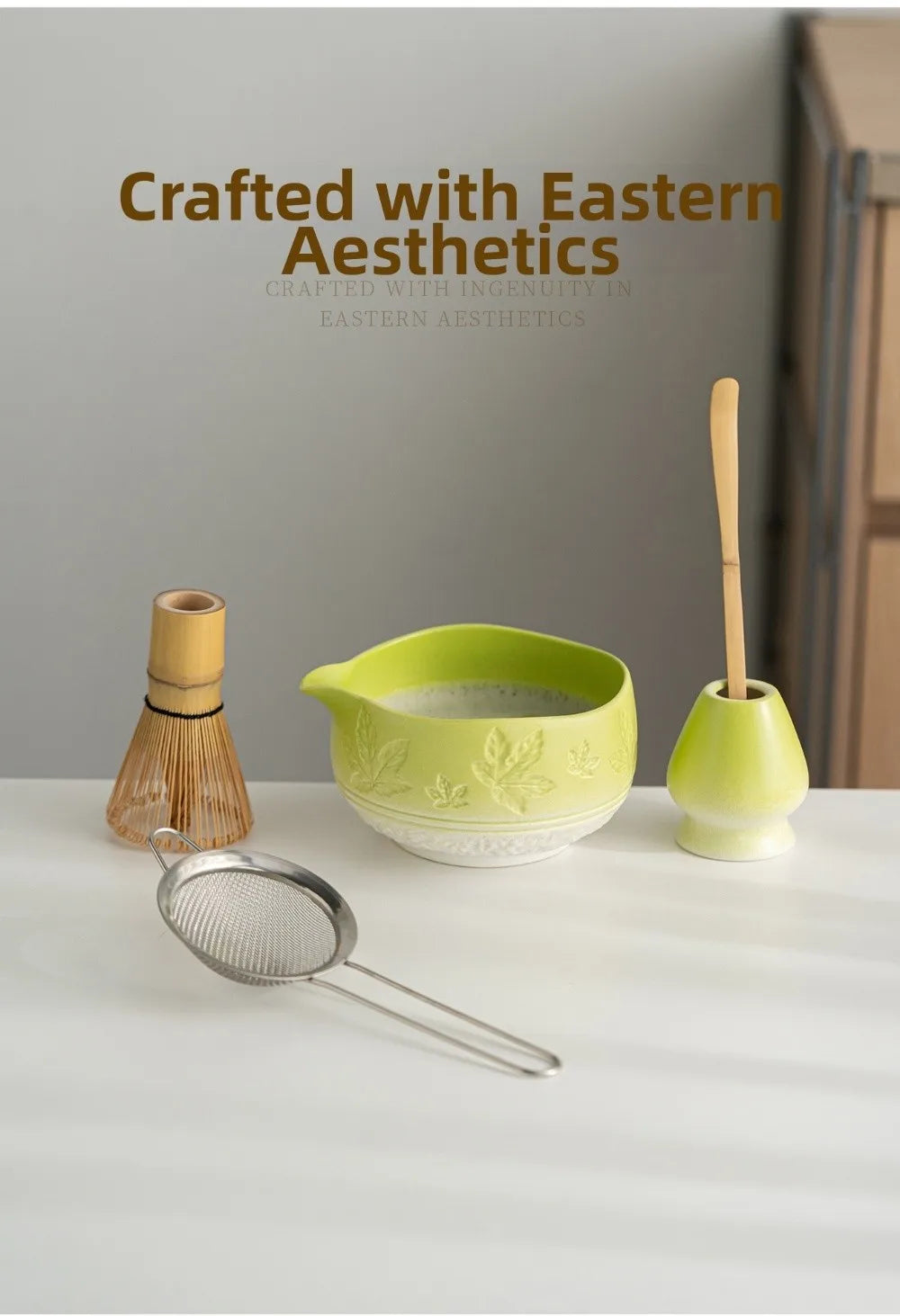 Kit Matcha Japonais Complet – Bol Matcha Vert, Fouet Matcha et Accessoires pour THÉ MATCHA