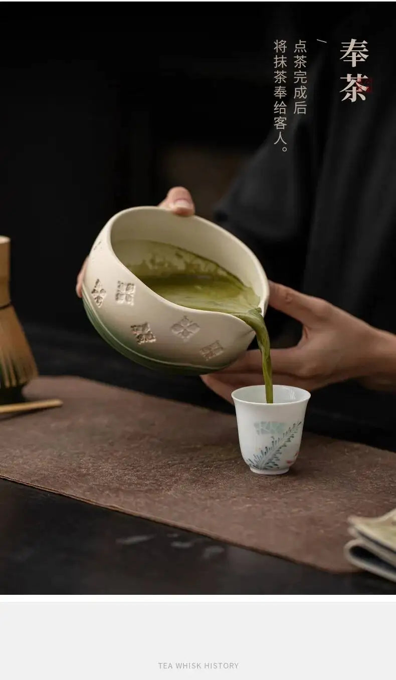 Kit Matcha Sakura Dégradé – Bol Matcha Céramique et Fouet Matcha pour THÉ MATCHA