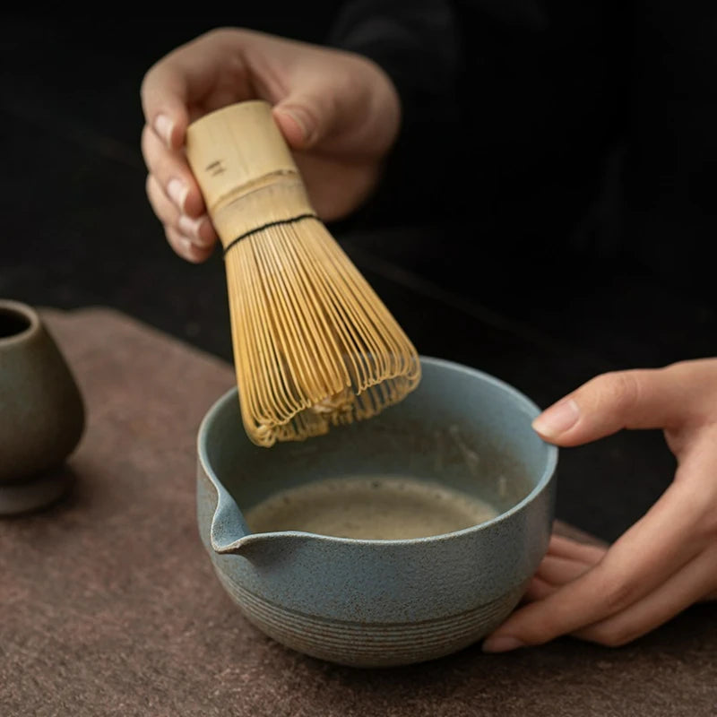 Bol Matcha Traditionnel – Bol Matcha avec Fouet Bambou Matcha pour THÉ MATCHA