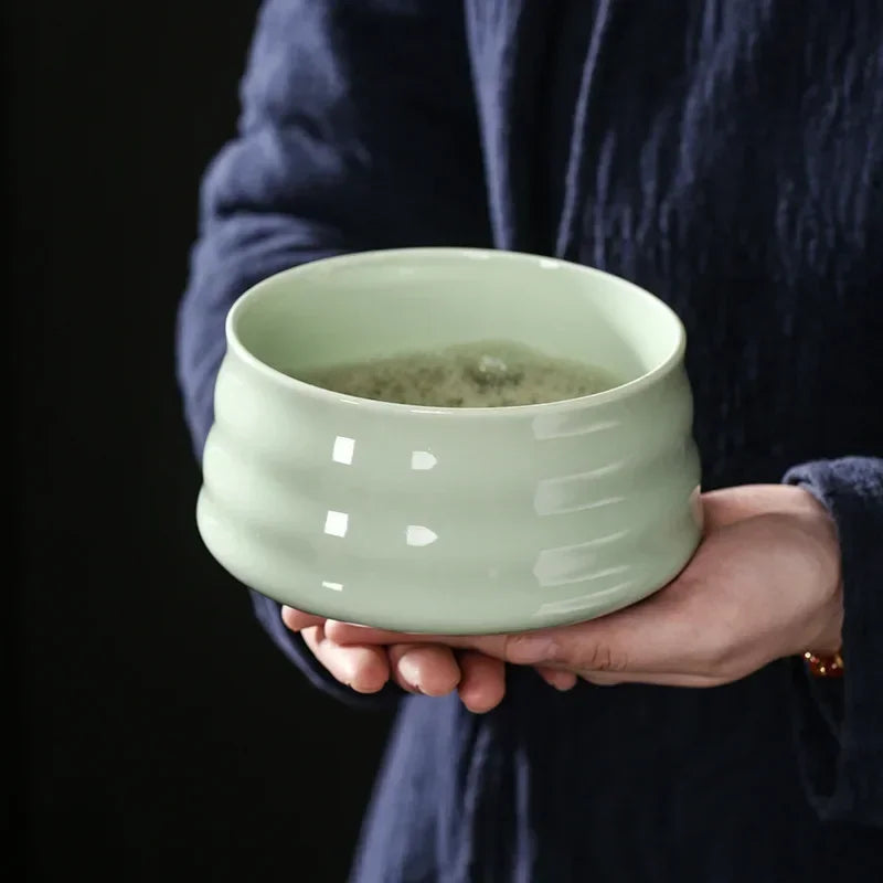 Kit Matcha Japonais Rustique – Bol Matcha Vert Texturé et Fouet Matcha pour THÉ MATCHA