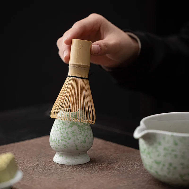 Kit Matcha Vert Moucheté – Set Matcha Cérémonie pour THÉ MATCHA