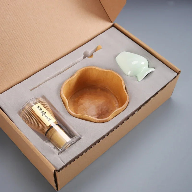 Kit Matcha Rose Céramique – Set Matcha Japonais pour THÉ MATCHA