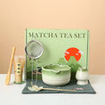 Charger l'image dans la visionneuse de la galerie, Kit Matcha Floral Vert – Bol Matcha Céramique et Fouet Matcha pour THÉ MATCHA
