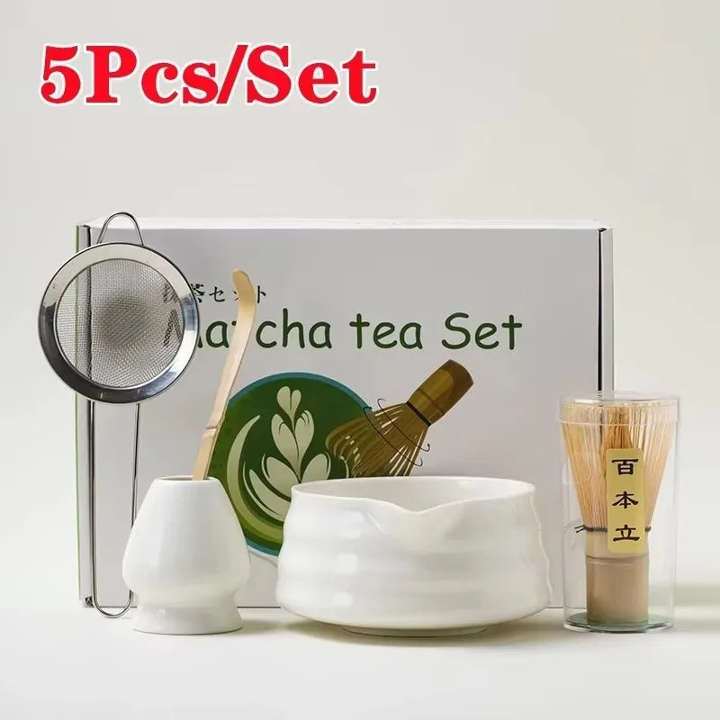 Kit Matcha – The Matcha – Bleu Nuit avec Bol Céramique et Fouet Bambou