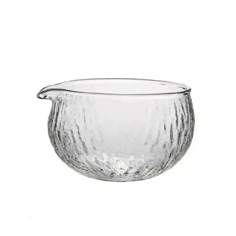 Bol Matcha en Verre Texturé – Bol Matcha Transparent pour THÉ MATCHA