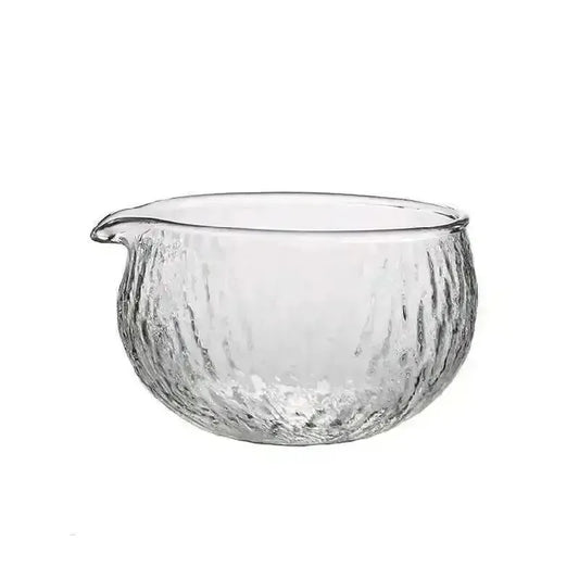 Bol Matcha en Verre Texturé – Bol Matcha Transparent pour THÉ MATCHA