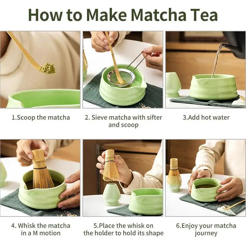 Kit Matcha Zen – Bol Matcha Vert Céramique et Fouet Matcha pour THÉ MATCHA