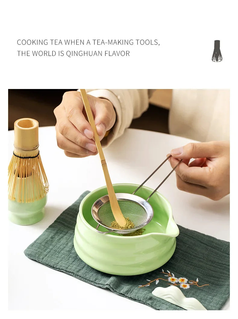 Kit Matcha Zen – Bol Matcha Vert Céramique et Fouet Matcha pour THÉ MATCHA