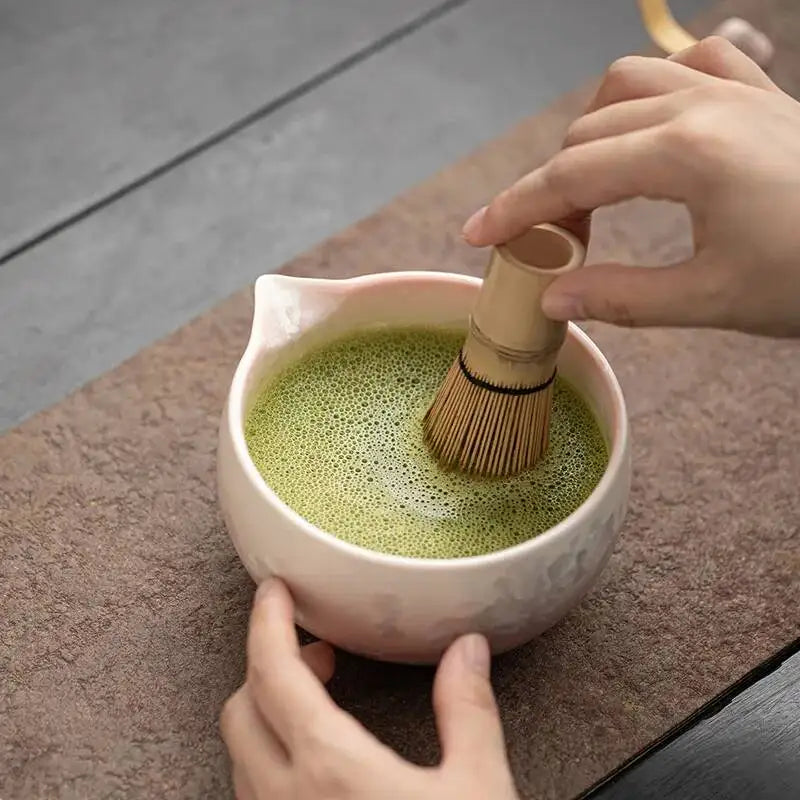 Kit Matcha Élégance Rose – Bol Matcha Céramique et Fouet Matcha pour THÉ MATCHA