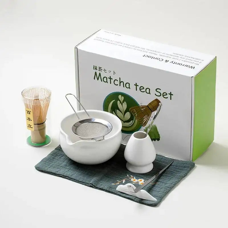 Kit Matcha Traditionnel Vert – Bol Matcha Céramique et Fouet Matcha pour THÉ MATCHA