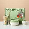 Charger l'image dans la visionneuse de la galerie, Kit Matcha Floral Vert – Bol Matcha Céramique et Fouet Matcha pour THÉ MATCHA
