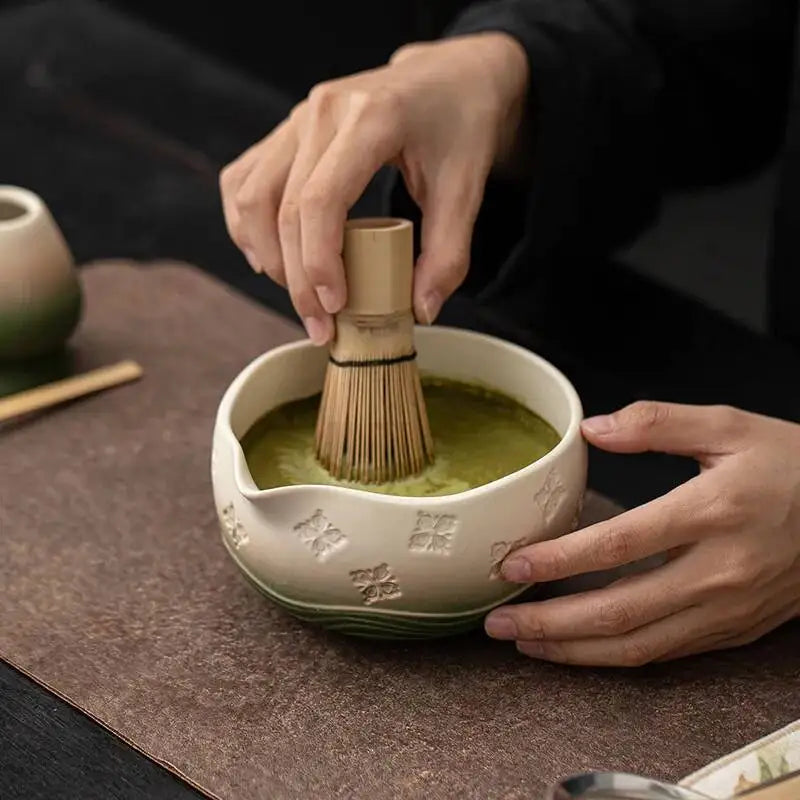 Kit Matcha Sakura Dégradé – Bol Matcha Céramique et Fouet Matcha pour THÉ MATCHA