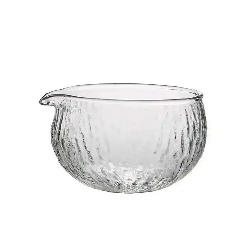 Bol Matcha en Verre Texturé – Bol Matcha Transparent pour THÉ MATCHA