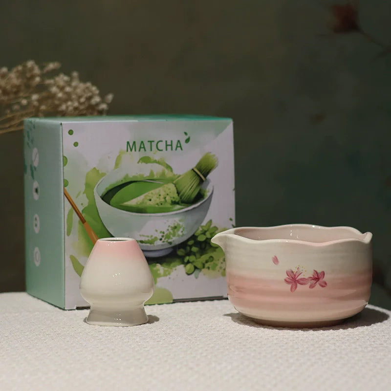 Kit Matcha rose Sakura – Set Matcha Cérémonie pour THÉ MATCHA