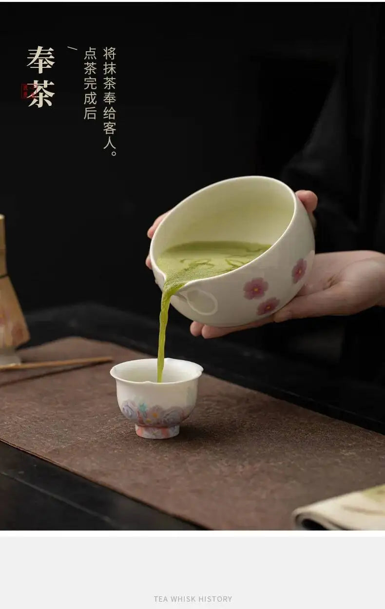 Kit Matcha Sakura – Bol Matcha Fleuri et Fouet Matcha pour THÉ MATCHA