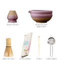 Charger l'image dans la visionneuse de la galerie, Kit Matcha Floral Violet – Bol Matcha Céramique et Fouet Matcha pour THÉ MATCHA
