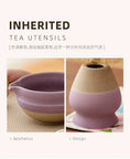 Charger l'image dans la visionneuse de la galerie, Kit Matcha Floral Violet – Bol Matcha Céramique et Fouet Matcha pour THÉ MATCHA
